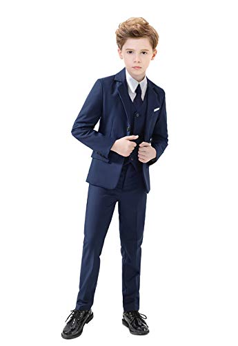 Yavakoor Boys Slim Fit 5 Piece Suit for Formal Ring Bearer Kids
| Yavakoor Boys Formal Ring Bearer Suits 5 Piece Slim F