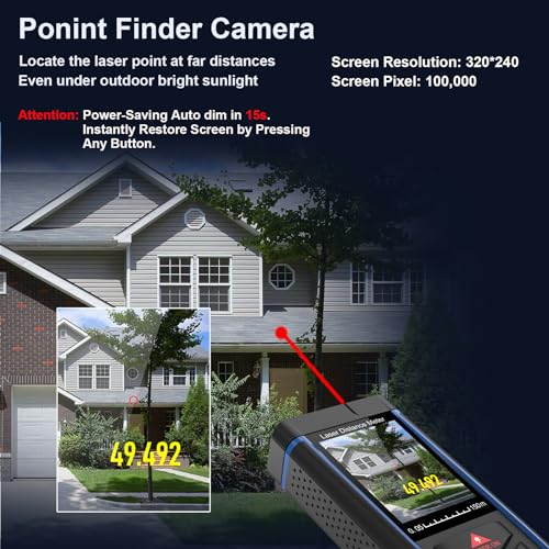 330ft Long Range Laser Distance Measuring Tool with Camera for Home Renovation & DIY Projects  
330ft Laser Distance Mea