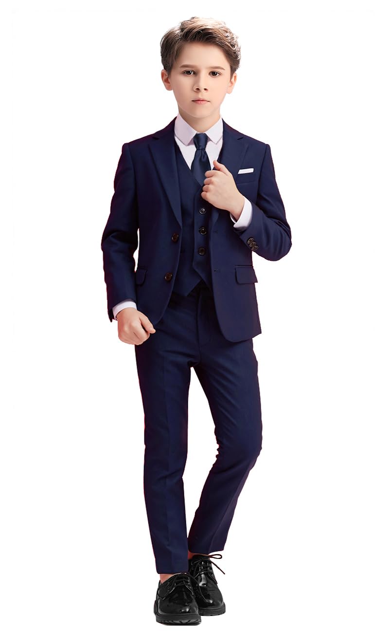 Yavakoor Boys Slim Fit 5 Piece Suit for Formal Ring Bearer Kids
| Yavakoor Boys Formal Ring Bearer Suits 5 Piece Slim F