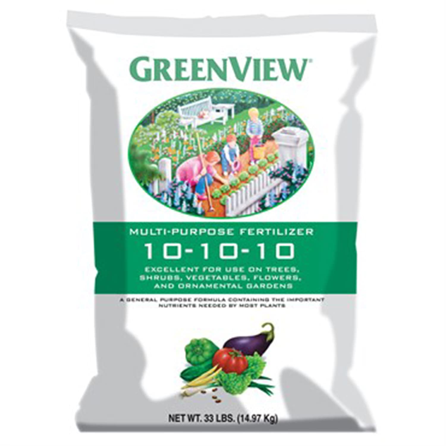 Greenview 10-10-10 General Multi Purpose Fertilizer for Home Gardening and Newly Seeded Lawns, 30 Pound Bag  
Greenview
