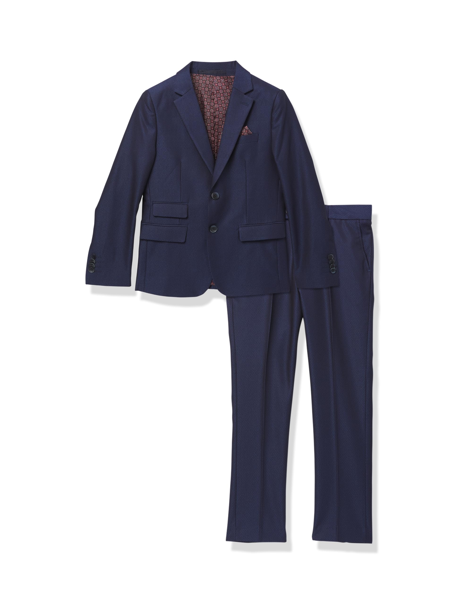 Isaac Mizrahi Boys' Slim-fit Herringbone Texture Suit Popular Search Terms
