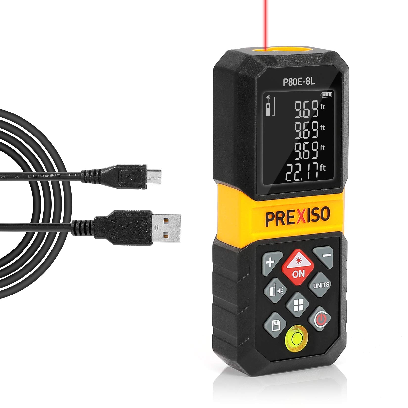 Prexiso Laser Measure 265Ft Rechargeable Laser Distance Meter for Professional Plumbers and Electricians
| Prexiso 265F